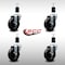 Service Caster 4'' SS Soft Rubber Wheel Swivel 1-1/2'' Expanding Stem Caster Set, 4PK SCC-SSEX20S414-SRS-112-4 - alternate 3